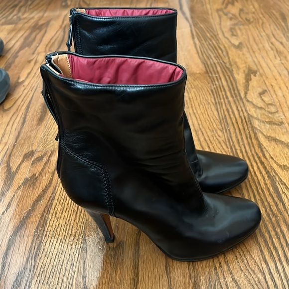 Premiata ankle Leather heels black boots Made in Italy size 6 - Picture 4 of 10
